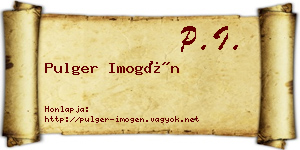 Pulger Imogén névjegykártya